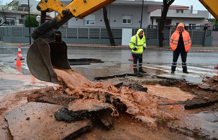 Πλημμύρες στην περιοχή της Μάνδρας από την κακοκαιρία Byron, Παρασκευή 5 Δεκεμβρίου 2025 (φωτ.: EUROKINISSI / Τατιάνα Μπόλαρη)
