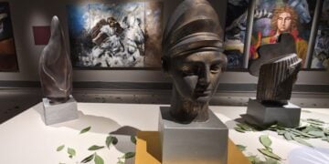 Έργα του Μ. Βαρλάμη με θέμα τον Μέγα Αλέξανδρο εκτίθενται στην Αλεξάνδρεια της Αιγύπτου (φωτ.: Πειραματικό Εργαστήριο Βεργίνας)