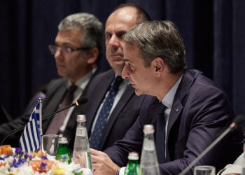 Ο Πρωθυπουργός Κυριάκος Μητσοτάκης στην Τριμερή Σύνοδο Κορυφής Ελλάδας-Κύπρου-Ισραήλ (φωτ.: Δημήτρης Παπαμήτσος / Γραφείο Τύπου Πρωθυπουργού / EUROKINISSI)
