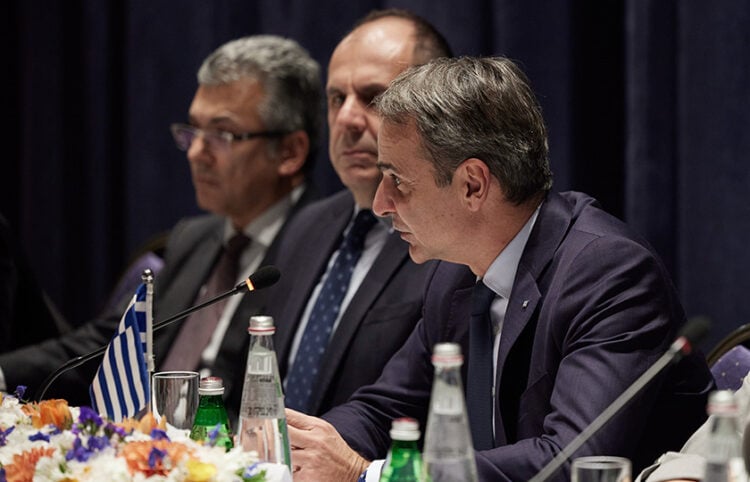 Ο Πρωθυπουργός Κυριάκος Μητσοτάκης στην Τριμερή Σύνοδο Κορυφής Ελλάδας-Κύπρου-Ισραήλ (φωτ.: Δημήτρης Παπαμήτσος / Γραφείο Τύπου Πρωθυπουργού / EUROKINISSI)