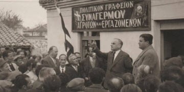 O Αλέξανδρος Μπαλτατζής στο Δοξάτο Δράμας (πηγή: Μουσείο «Αλ. Μπαλτατζής)