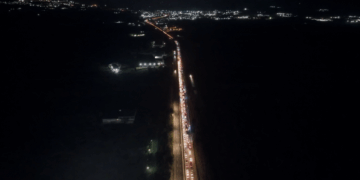 Μποτιλιάρισμα στην Αθηνών-Λαμίας στο Σχηματάρι (πηγή: Glomex)