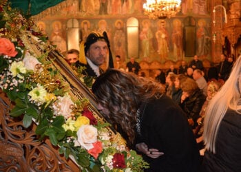 Η εικόνα της Παναγίας Σουμελά στον Άγιο Ελευθέριο Πατησίων (φωτ.: Facebook / Κωνσταντίνος Σεβαστιάδης)