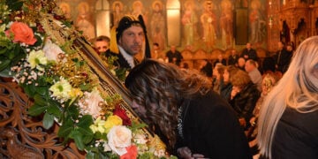 Η εικόνα της Παναγίας Σουμελά στον Άγιο Ελευθέριο Πατησίων (φωτ.: Facebook / Κωνσταντίνος Σεβαστιάδης)