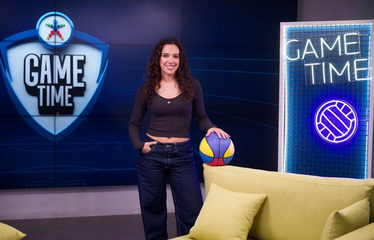 Η Σάντυ Χατζηϊωάννου στο Game Time (φωτ.: ΟΠΑΠ)