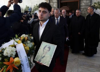 Στο Α' Νεκροταφείο Αθηνών έγινε η κηδεία της Σύλβας Ακρίτα, Δευτέρα 29 Δεκεμβρίου 2025 (φωτ.: ΑΠΕ-ΜΠΕ /Αλέξανδρος Μπέλτες)