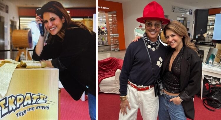 Λάκης Γαβαλάς και Σουζάνα Κεγγίτση (φωτ.: opap.gr)