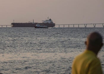 Δεξαμενόπλοιο στη λίμνη Μαρακαΐμπο, στη Βενεζουέλα, 17 Δεκεμβρίου 2025 (φωτ.: EPA / Henry Chirinos)