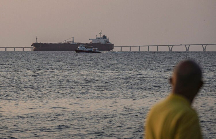Δεξαμενόπλοιο στη λίμνη Μαρακαΐμπο, στη Βενεζουέλα, 17 Δεκεμβρίου 2025 (φωτ.: EPA / Henry Chirinos)