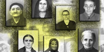 Επτά γυναίκες, επτά ιστορίες, μια ματιά στη Γενοκτονία των Ποντίων. Τα πρόσωπα που εικονίζονται είναι στον πυρήνα της αφήγησης της Θεοδώρας Ιωαννίδου (εικ.: Γεωργία Βορύλλα)