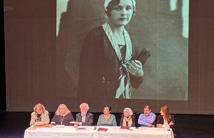 Στιγμιότυπο από την παρουσίαση του βιβλίου «Τάμα Ψυχής – Οδοιπορικό στις Ρίζες», στην Αγλαντζιά. Πέμπτη 4 Δεκεμβρίου 2025 (φωτ.: Facebook / Lina Feneridou Lfe)