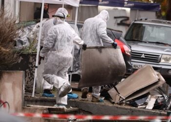 Έκρηξη σε κατάστημα τράπεζας στον Εύοσμο στη Θεσσαλονίκη. Πέμπτη 25 Δεκεμβρίου 2025 (φωτ.: EUROKINISSI / Ραφαήλ Γεωργιάδης)