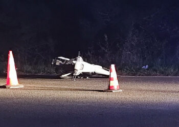 Το σκούτερ που οδηγούσε ο 71χρονος (φωτ.: xanthinea.gr / Χρήστος Γιαουράκης)