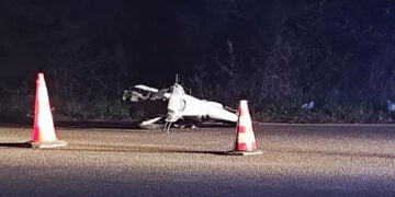 Το σκούτερ που οδηγούσε ο 71χρονος (φωτ.: xanthinea.gr / Χρήστος Γιαουράκης)