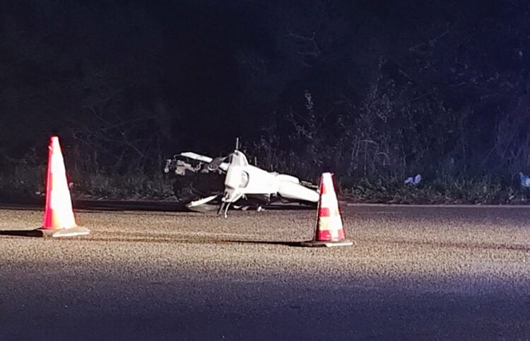 Το σκούτερ που οδηγούσε ο 71χρονος (φωτ.: xanthinea.gr / Χρήστος Γιαουράκης)