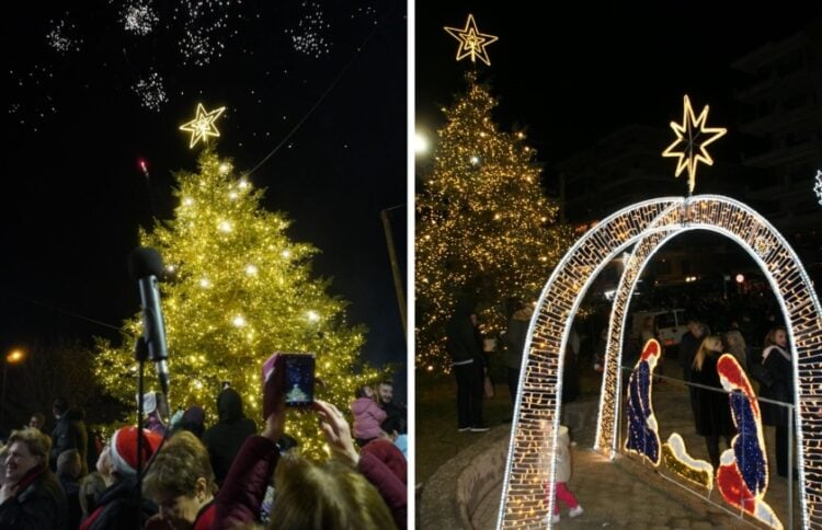 Το δέντρο και ο χριστουγεννιάτικος στολισμός στο δήμο Κορδελιού-Ευόσμου (φωτ.: Δήμος Κορδελιού-Ευόσμου)