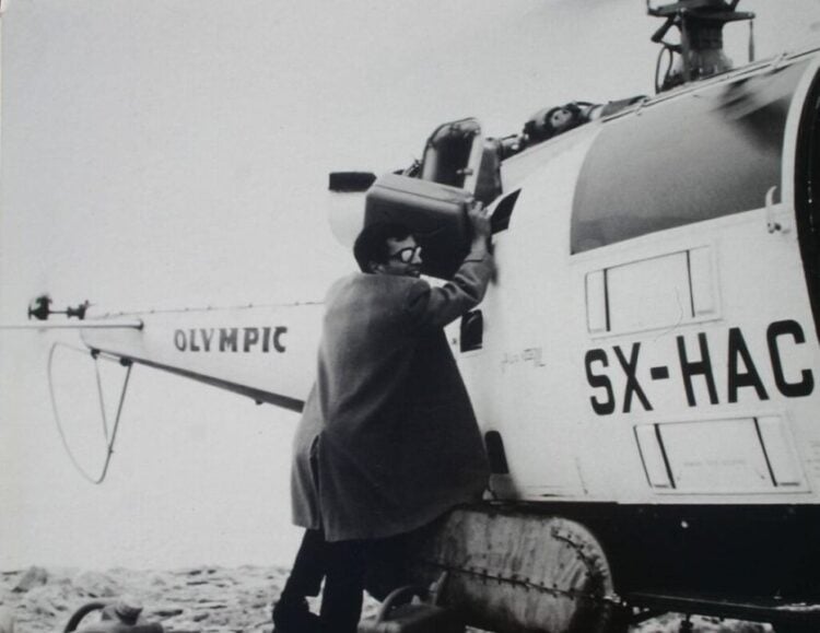 Ο Αλέξανδρος Ωνάσης, το 1972, στο Οροπέδιο Μουσών στον Όλυμπο (πηγή: Αρχεία της Ολυμπιακής Αεροπορίας)