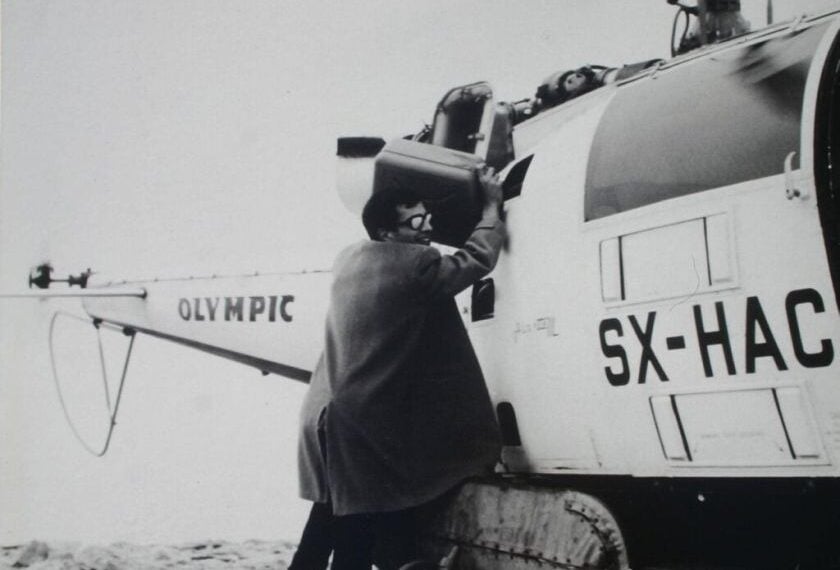 Ο Αλέξανδρος Ωνάσης, το 1972, στο Οροπέδιο Μουσών στον Όλυμπο (πηγή: Αρχεία της Ολυμπιακής Αεροπορίας)