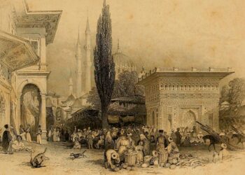 Εικόνα από την Κωνσταντινούπολη επί Οθωμανικής Αυτοκρατορίας (πηγή: Ίδρυμα Αικατερίνης Λασκαρίδη/ Travelogues/ WALSH, Robert/ALLOM, Thomas. Constantinople and the Scenery of the Seven Churches of Asia Minor illustrated. In a Series of Drawings from Nature by Thomas Allom. With an historical account of Constantinople, and descriptions of the plates, by the Rev. Robert Walsh..., Λονδίνο/Παρίσι, Fisher, Son & Co. [1836-38])