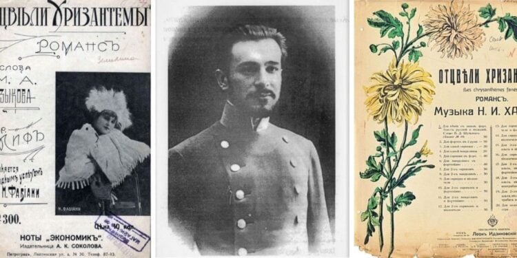 Ο Νικολάι Χαρίτο ανάμεσα στα «Χρυσάνθεμα» (φωτ.: Σύλλογος Ελλήνων Μόσχας/ Εικ.: pontosnews.gr)