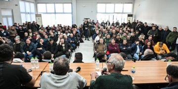 Πανελλαδική σύσκεψη στον Παλαμά Καρδίτσας εκπροσώπων των μπλόκων των αγροτών που δεν συμμετείχαν στη συνάντηση με τον πρωθυπουργό. Τετάρτη 14 Ιανουαρίου 2026 (φωτ.: EUROKINISSI / offnetwork.gr)