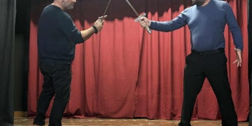 Στιγμιότυπο από τις πρόβες (φωτ.: Ροζαλία Ελευθεριάδου)