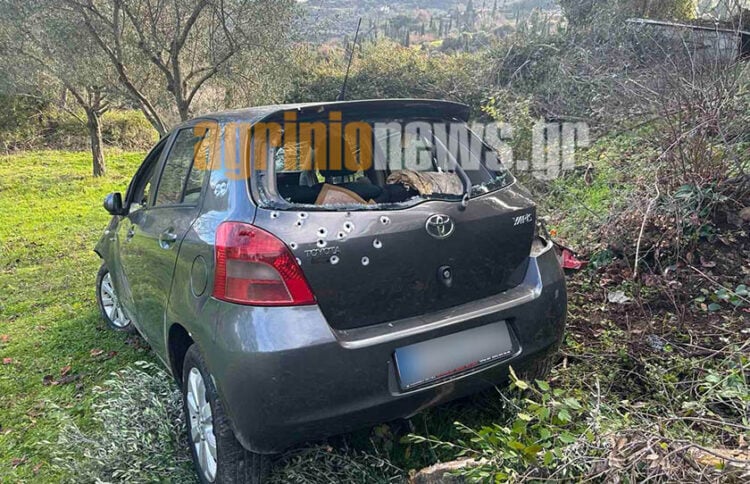Το αυτοκίνητο του θύματος (φωτ.: agrinionews.gr)