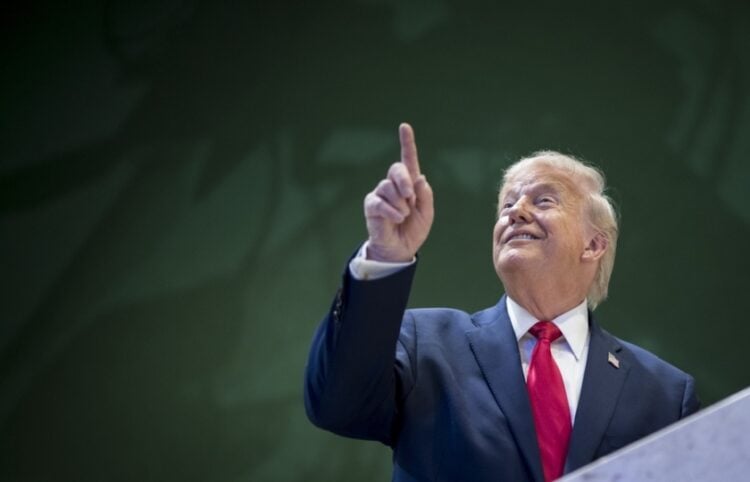 Ο Ντόναλντ Τραμπ στο Νταβός (φωτ.: EPA/Gian Ehrenzeller)