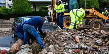 Καταστροφές στην Άνω Γλυφάδα από την κακοκαιρία, Πέμπτη 22 Ιανουαρίου 2026 (φωτ.: EUROKINISSI / Τατιάνα Μπόλαρη)