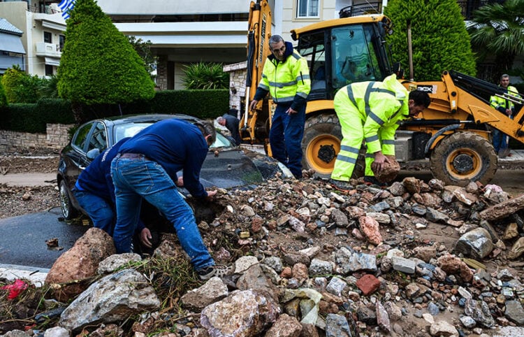 Καταστροφές στην Άνω Γλυφάδα από την κακοκαιρία, Πέμπτη 22 Ιανουαρίου 2026 (φωτ.: EUROKINISSI / Τατιάνα Μπόλαρη)