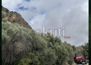 Η χαράδρα στην οποία έχασε τη ζωή του ο νεαρός κυνηγός (φωτ.: neakriti.gr)