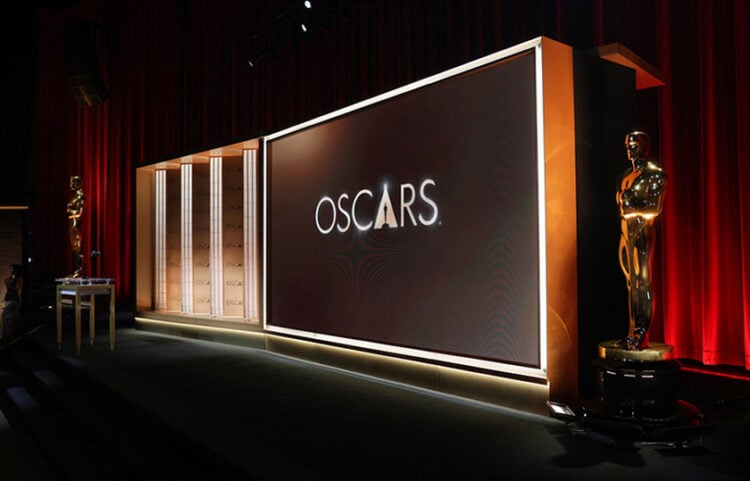 Το σκηνικό της τελετής ανακοίνωσης των υποψηφιοτήτων για τα 98α Όσκαρ στο Samuel Goldwyn Theater στο Μπέβερλι Χιλς, 22 Ιανουαρίου 2026 (φωτ.: EPA / Chris Torres)