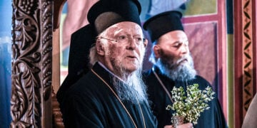 Ο Οικουμενικός Πατριάρχης Βαρθολομαίος στην Πρέβεζα. Σάββατο 29 Ιουνίου 2024 (φωτ.: EUROKINISSI / Γιώργος Ευσταθίου)