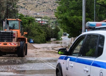 Πλημμύρες στην περιοχή της Νέας Περάμου από την κακοκαιρία Byron, Παρασκευή 5 Δεκεμβρίου 2025 (φωτ.: EUROKINISSI / Τατιάνα Μπόλαρη)
