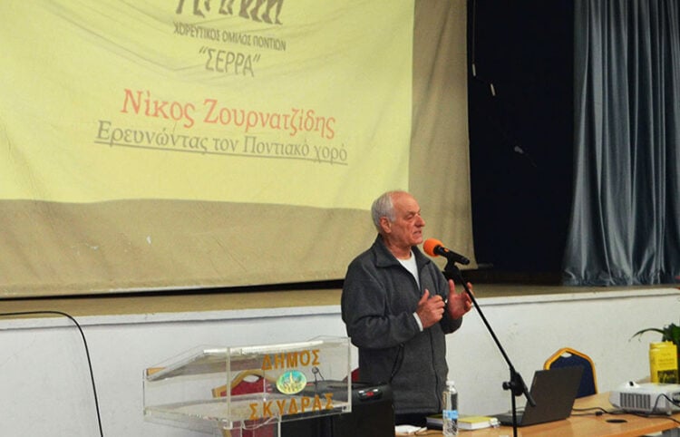 Ο Νίκος Ζουρνατζίδης στην εκδήλωση στο Πνευματικό Κέντρο της Σκύδρας, Δευτέρα 12 Ιανουαρίου 2026 (φωτ.:  Εδεσσαϊκή)