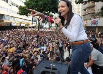 Η Μαρία Κορίνα Ματσάδο (φωτ.: ΑΠΕ-ΜΠΕ/Αρχείο)