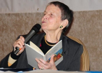 Η Ελένη Γλύκατζη-Αρβελέρ σε φιλανθρωπική εκδήλωση στη Λευκωσία, το 2013 (φωτ.: Christos Panayides / commons.wikimedia.org)