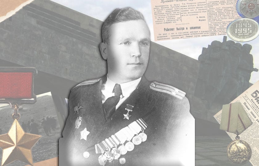 Στο μέσο ο Πόντιος ήρωας Φώτης Κοτάνοφ, με τα μετάλλιά του (εικ.: Γεωργία Βορύλλα)