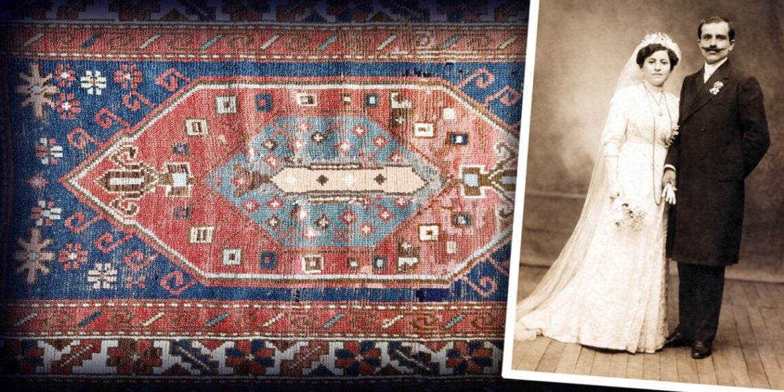 Το ζεύγος Όλγας και Νικόλαου Σιταρίδη με φόντο το περσικό χαλί τους
(φωτ.: Άκης Χαμαμτζόγλου/ εικ.: Αλεξία Ιωαννίδου)