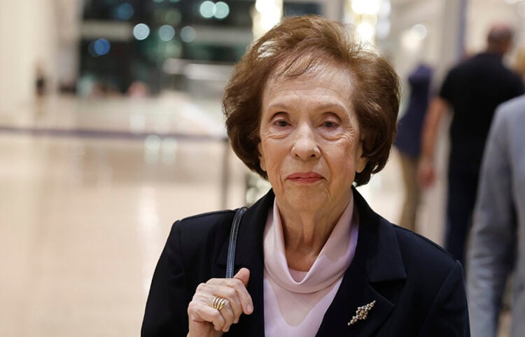 Η Άννα Ψαρούδα-Μπενάκη σε εκδήλωση μνήμης για τη Μαριέττα Γιαννάκου, 6 Νοεμβρίου 2023 
(φωτ.: EUROKINISSI / Γιάννης Κονταρίνης)