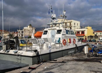 Σκάφος του Λιμενικού Σώματος στο λιμάνι της Χίου, Τετάρτη 4 Φεβρουαρίου 2026 (φωτ.: EUROKINISSI / Κώστας Αναγνώστου)