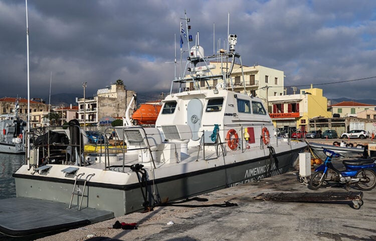 Σκάφος του Λιμενικού Σώματος στο λιμάνι της Χίου, Τετάρτη 4 Φεβρουαρίου 2026 (φωτ.: EUROKINISSI / Κώστας Αναγνώστου)