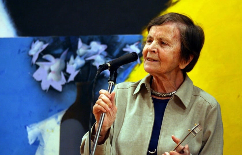 Η Ελένη Γλύκατζη-Αρβελέρ (φωτ.: EUROKINISSI/Τατιάνα Μπόλαρη)