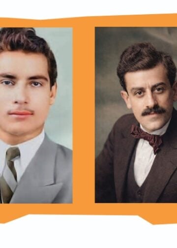 Από αριστερά, ο Ευαγόρας Παλληκαρίδης και ο Νίκος Καπετανίδης, σε επιχρωματισμένες φωτογραφίες τους, από την αφίσα της εκδήλωσης που τελικά αναβάλλεται