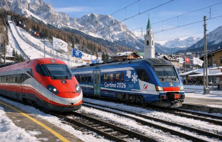 Ιταλικά τρένα ειδικά διακοσμημένα με αφορμή τους Χειμερινούς Ολυμπιακούς Αγώνες (φωτ.: trasporti-italia.com)
