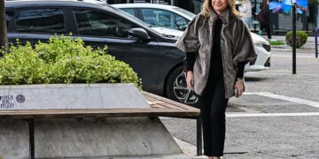 Η Μαρία Καρυστιανού προσέρχεται στο Μονομελές Πλημμελειοδικείο Λάρισας, Τρίτη 24  Φεβρουαρίου 2026 (φωτ.: EUROKINISSI)