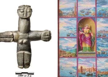 Ειδώλιο που θα παρουσιαστεί στο Λούβρο και σχέδια που αποκαλύπτουν πώς είδαν οι Γάλλοι την Κύπρο (φωτ.: facebook/Chypre en France)