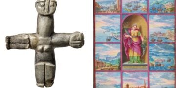 Ειδώλιο που θα παρουσιαστεί στο Λούβρο και σχέδια που αποκαλύπτουν πώς είδαν οι Γάλλοι την Κύπρο (φωτ.: facebook/Chypre en France)