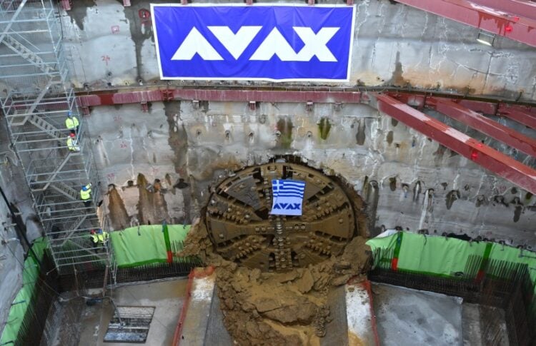 Ο μετροπόντικας ολοκλήρωσε τη διάνοιξη της σήραγγας στο τμήμα Κατεχάκη-Ευαγγελισμός (φωτ.: EUROKINISSI/Τατιάνα Μπόλαρη)