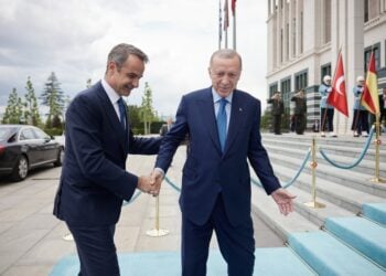 Στιγμιότυπο από την επίσκεψη του Κ. Μητσοτάκη στην Άγκυρα το 2024 (φωτ.: Γραφείο Τύπου Πρωθυπουργού/Δημήτρης Παπαμήτσος)